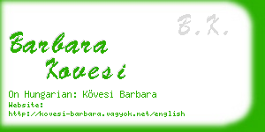 barbara kovesi business card